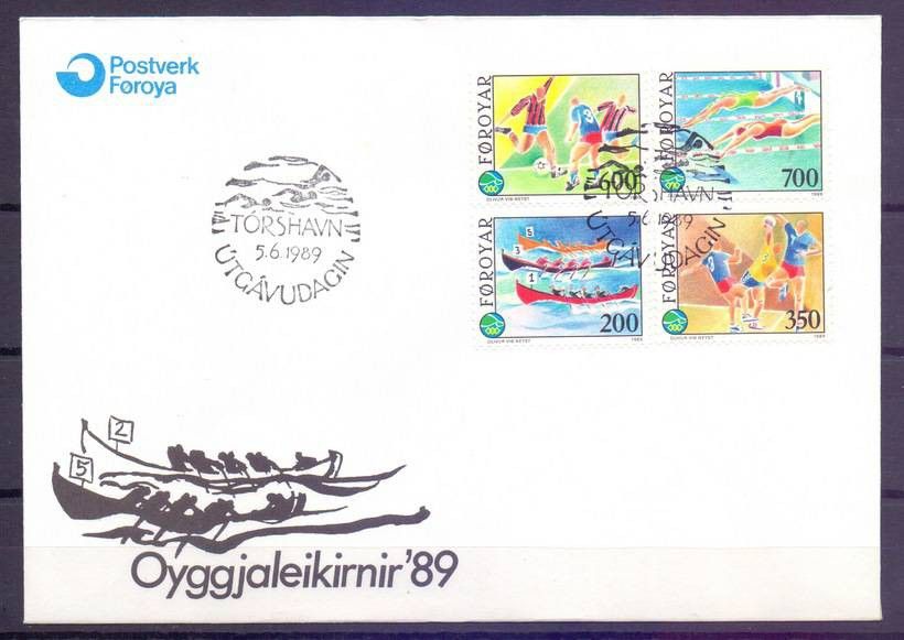 Znaczek Wyspy Owcze 1989 Mi 186-189 FDC