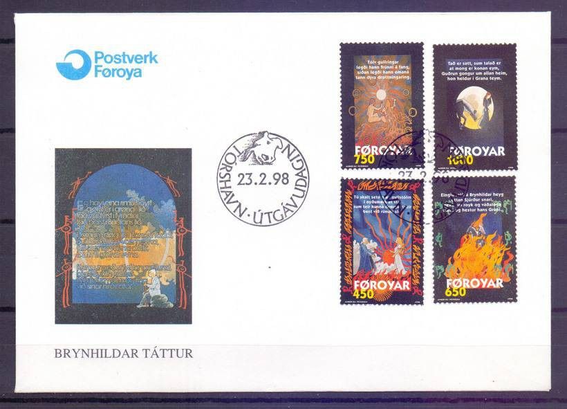 Znaczek Wyspy Owcze 1998 Mi 328-331 FDC