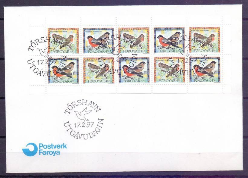 Znaczek Wyspy Owcze 1997 Mi h-blatt 13 FDC