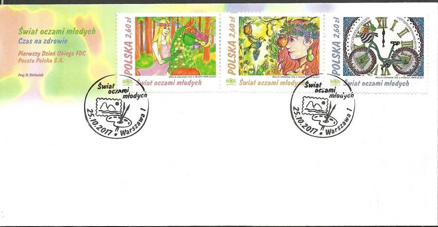 Znaczek Polska 2017 Mi 4943-4945 Fi 4793-4795 FDC