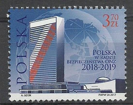 Znaczek Polska 2017 Mi 4970 Fi 4821 Czyste **