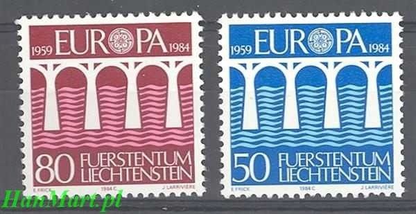 Znaczek Liechtenstein 1984 Mi 837-838 Czyste **