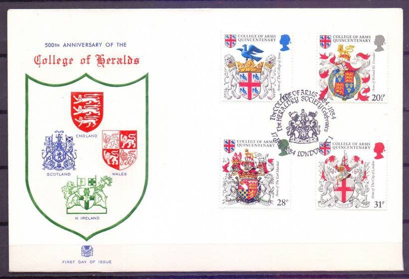 Znaczek Wielka Brytania 1984 Mi 975-978 FDC
