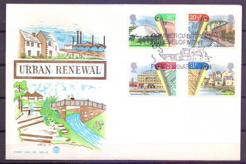 Znaczek Wielka Brytania 1984 Mi 984-987 FDC