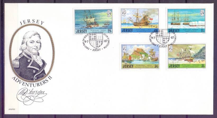 Znaczek Jersey 1987 Mi 409-413 FDC
