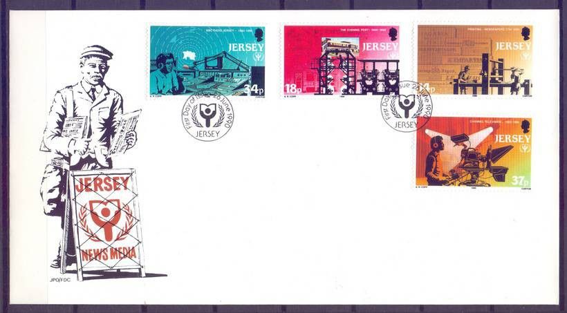Znaczek Jersey 1990 Mi 520-523 FDC