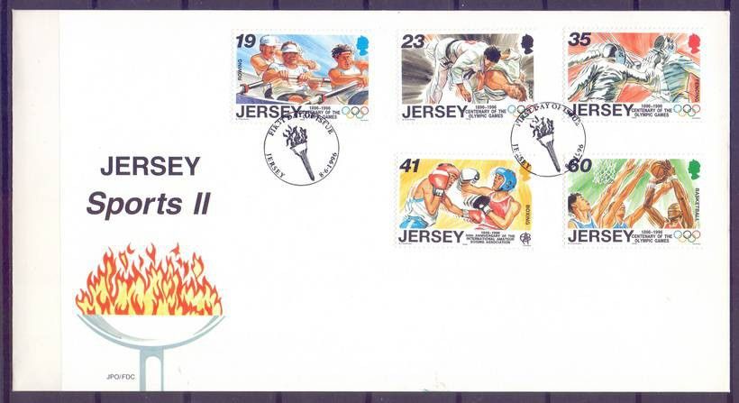Znaczek Jersey 1996 Mi 742-746 FDC