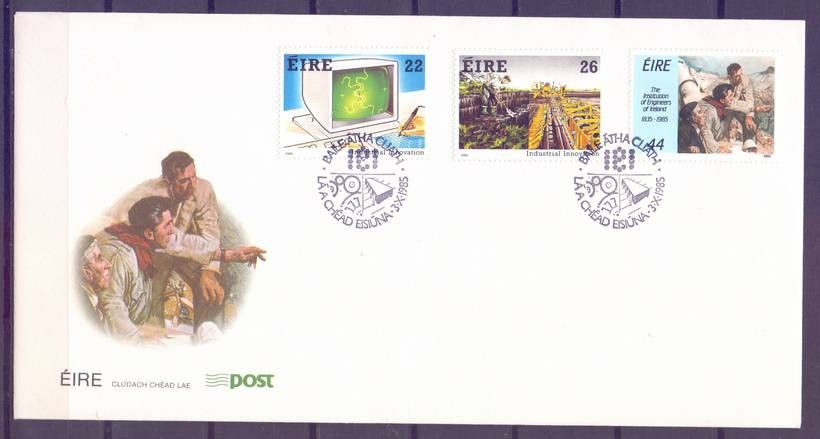 Znaczek Irlandia 1985 Mi 577-579 FDC