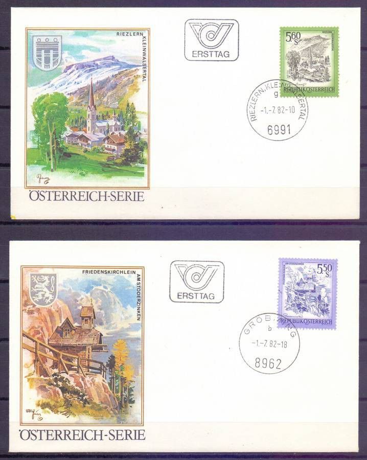 Znaczek Austria 1982 Mi 1710-1711 FDC