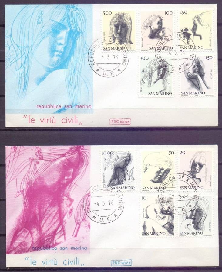 Znaczek San Marino 1976 Mi 1105-1114 FDC