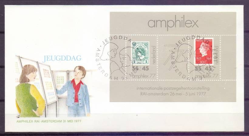 Znaczek Holandia 1977 Mi bl 16 FDC