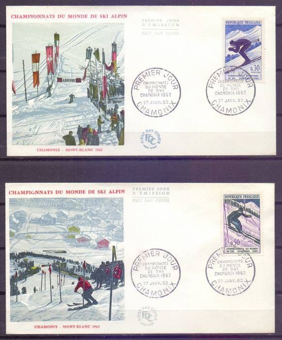 Znaczek Francja 1962 Mi 1379-1380 FDC