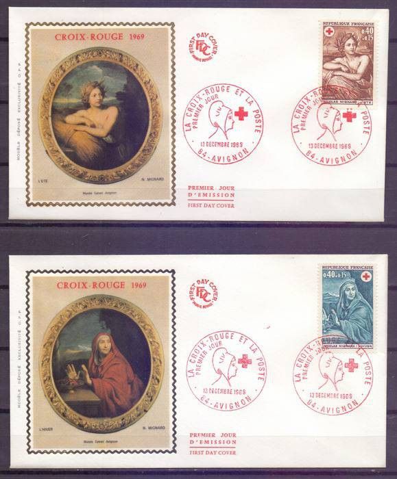 Znaczek Francja 1969 Mi 1692-1693 FDC