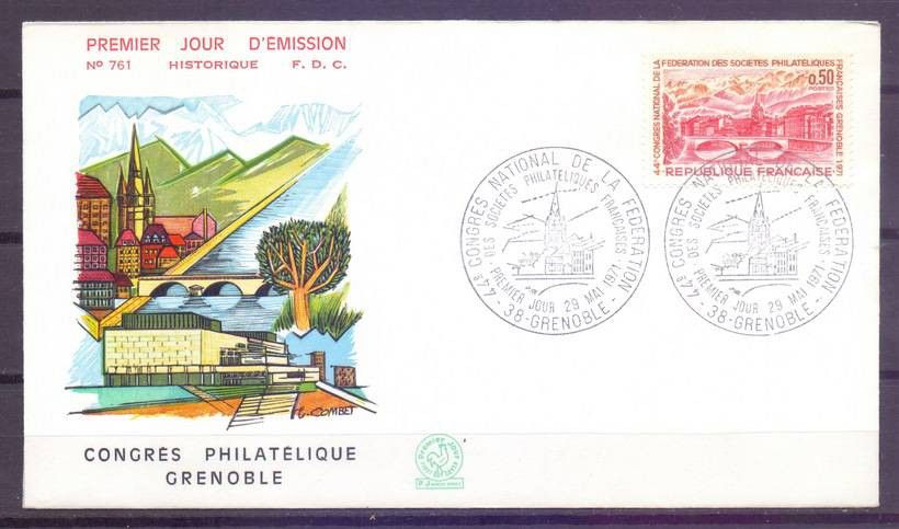 Znaczek Francja 1971 Mi 1753 FDC