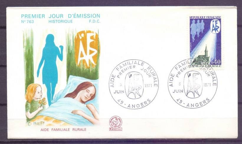 Znaczek Francja 1971 Mi 1755 FDC