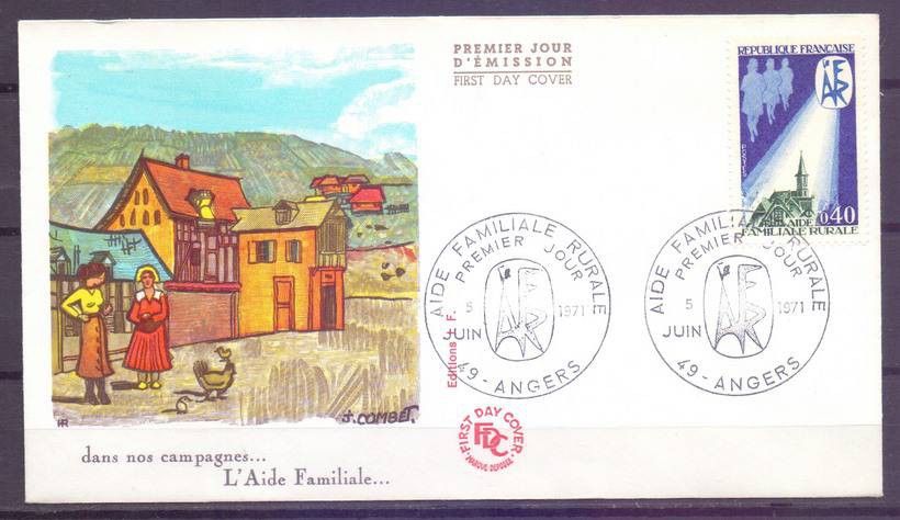 Znaczek Francja 1971 Mi 1755 FDC