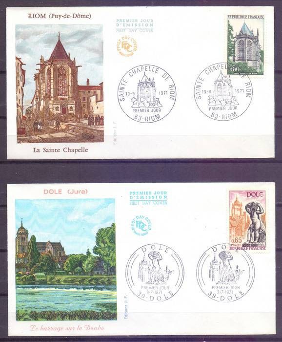 Znaczek Francja 1971 Mi 1756-1760 FDC