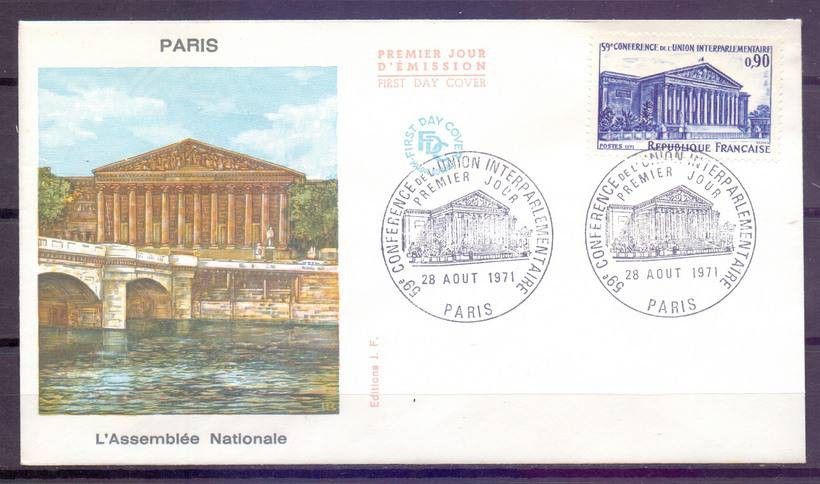 Znaczek Francja 1971 Mi 1766 FDC