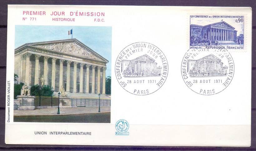 Znaczek Francja 1971 Mi 1766 FDC