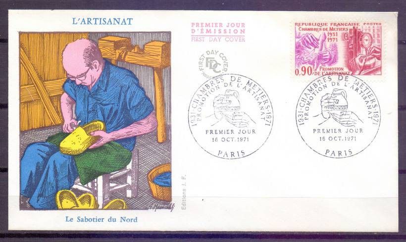 Znaczek Francja 1971 Mi 1768 FDC