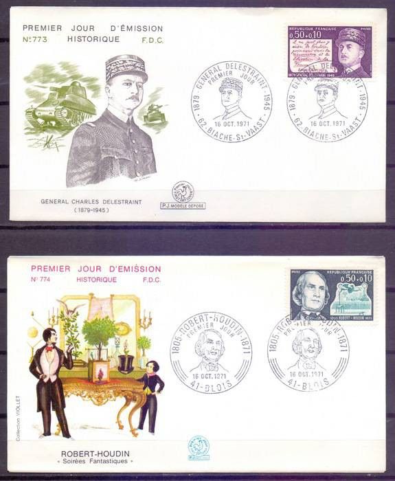 Znaczek Francja 1971 Mi 1769-1770 FDC