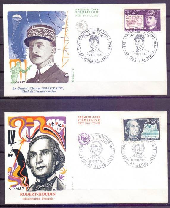Znaczek Francja 1971 Mi 1769-1770 FDC