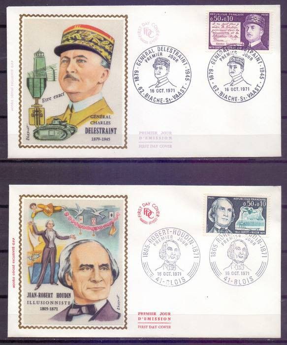 Znaczek Francja 1971 Mi 1769-1770 FDC