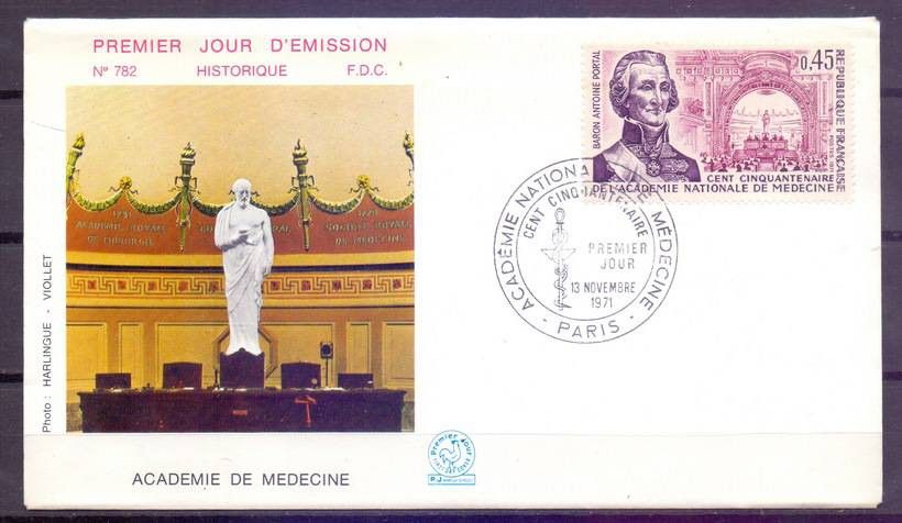 Znaczek Francja 1971 Mi 1776 FDC