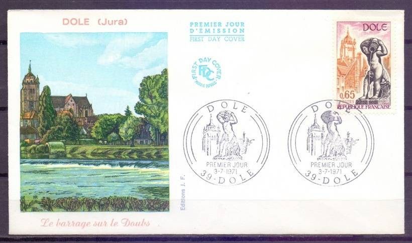 Znaczek Francja 1971 Mi 1757 FDC
