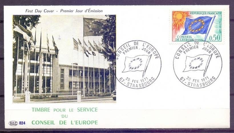 Znaczek Francja 1971 Mi die 15 FDC