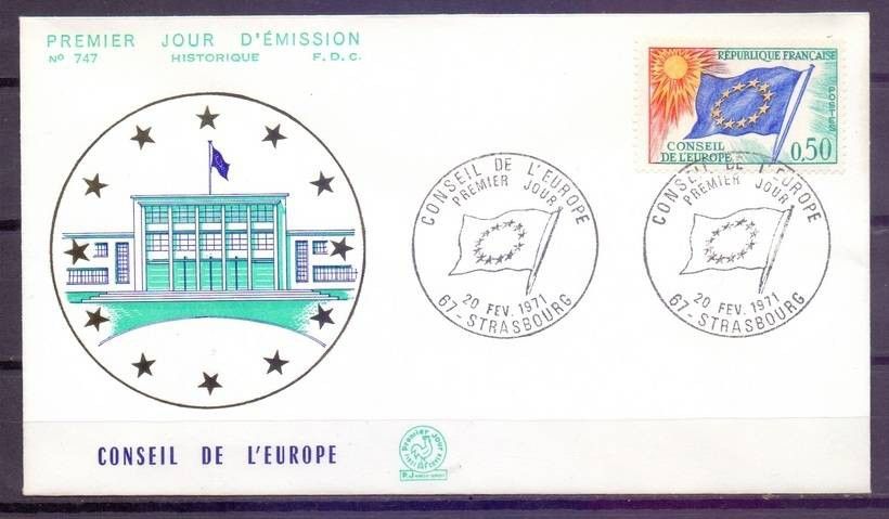 Znaczek Francja 1971 Mi die 15 FDC