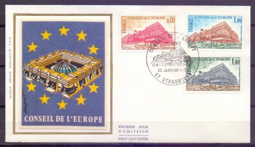 Znaczek Francja 1977 Mi die20-22 FDC