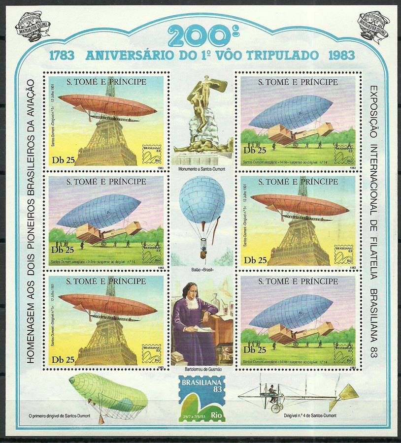 Znaczek Wyspy Św. Tomasza i Książęca 1983 Mi ark 827-828 Czyste **