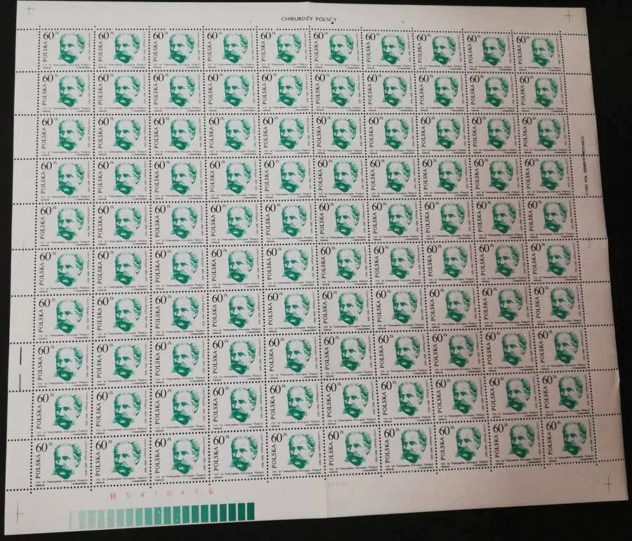 Znaczek Polska 1989 Mi ark 3221-3222 zgięte Fi ark 3073-3074 bent Czyste **
