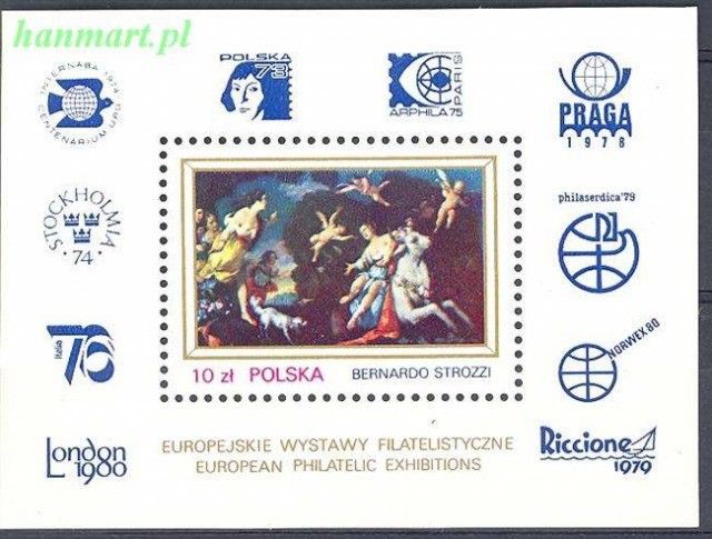 Znaczek Polska 1979 Mi bl 78 Fi bl 108 Czyste **