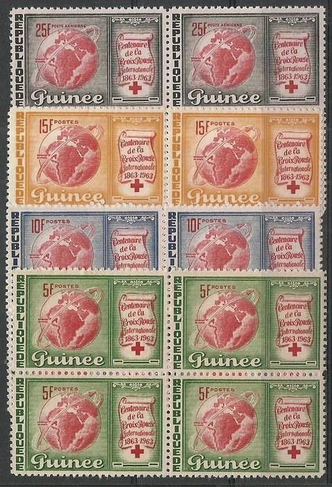 Znaczek Gwinea 1963 Mi 204-207 Czyste **
