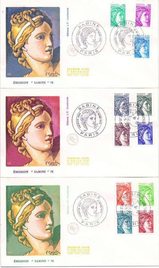 Znaczek Francja 1978 Mi 2080-2090 FDC