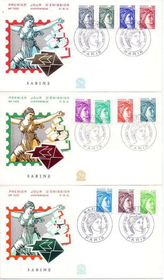 Znaczek Francja 1978 Mi 2080-2090 FDC