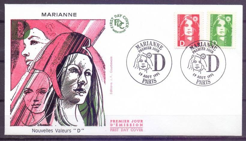 Znaczek Francja 1991 Mi 2848-2849 FDC