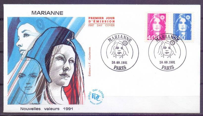 Znaczek Francja 1991 Mi 2851-2852 FDC