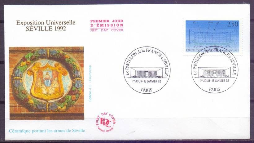 Znaczek Francja 1992 Mi 2882 FDC