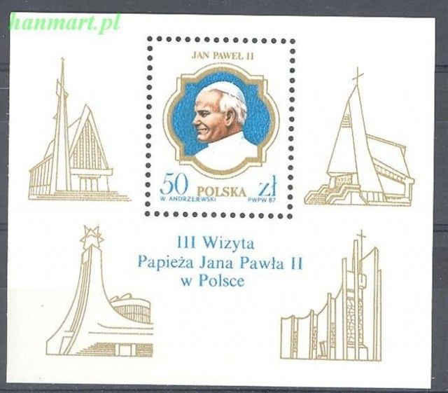 Znaczek Polska 1987 Mi bl 103 Fi  bl 133 Czyste **