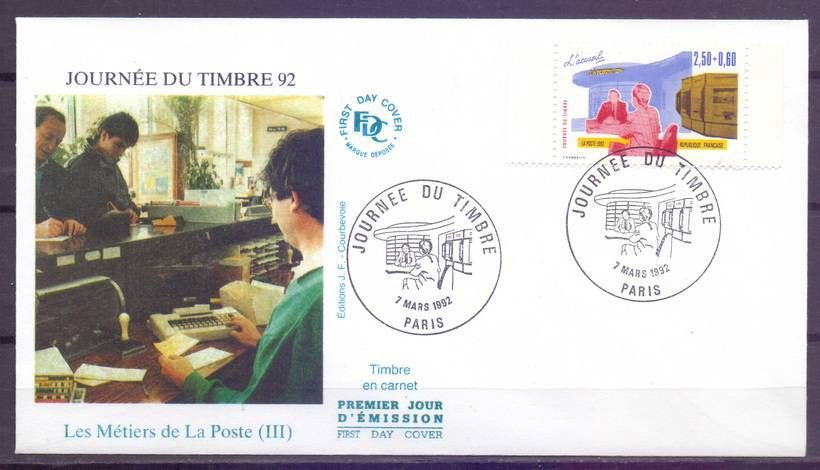 Znaczek Francja 1992 Mi 2889IIb FDC