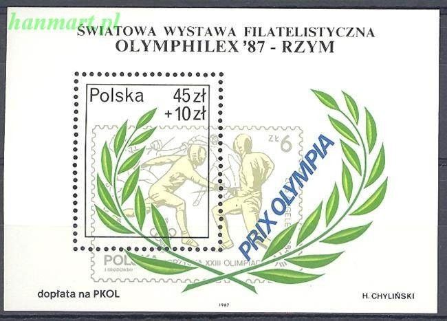 Znaczek Polska 1987 Mi bl 104 Fi bl 134 Czyste **