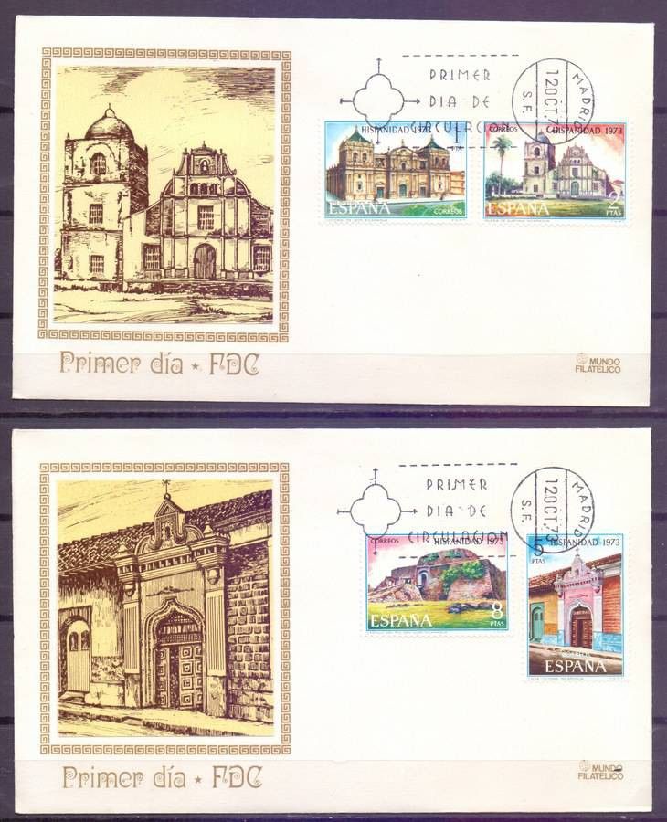 Znaczek Hiszpania 1973 Mi 2049-2052 FDC