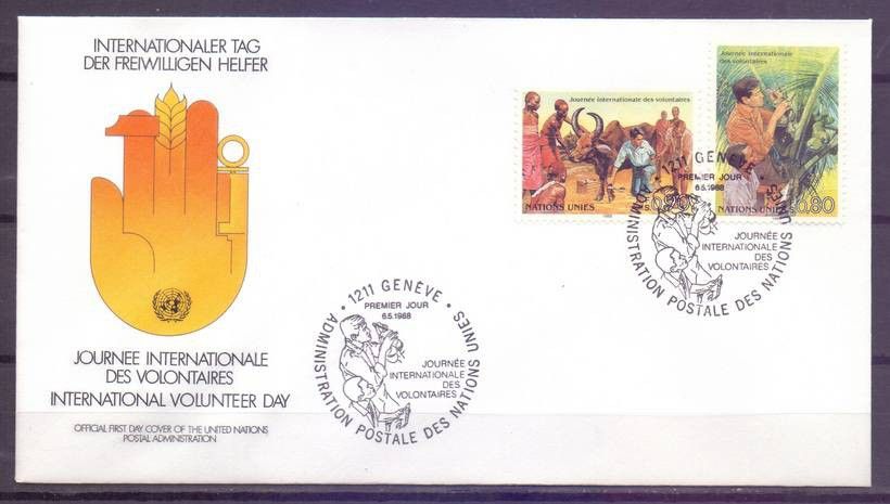Znaczek Narody Zjednoczone Genewa 1988 Mi 167-168 FDC