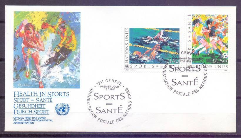 Znaczek Narody Zjednoczone Genewa 1988 Mi 169-170 FDC