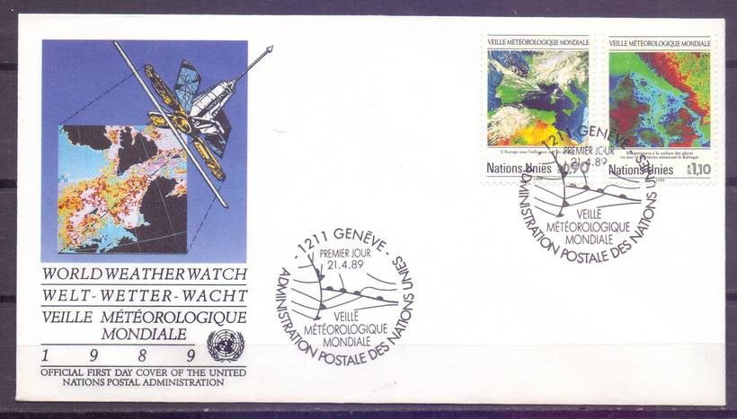 Znaczek Narody Zjednoczone Genewa 1989 Mi 176-177 FDC