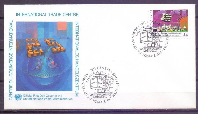 Znaczek Narody Zjednoczone Genewa 1990 Mi 182 FDC