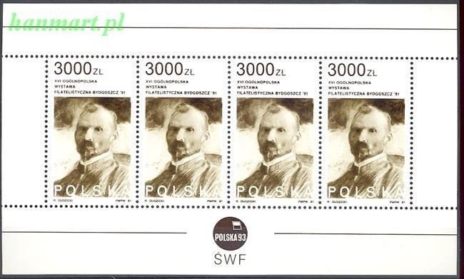 Znaczek Polska 1991 Mi bl 114 Fi bl 144 Czyste **